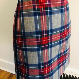Vineyard Vines Wool Blend Tartan Plaid Holiday Christmas Skirt